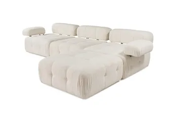 Belgin Kupliva Divaanisohva 3-istuttava 315 cm - Vaaleabeige - Huonekalut - Sohva - Moduulisohva - Moduulisohvakokonaisuus