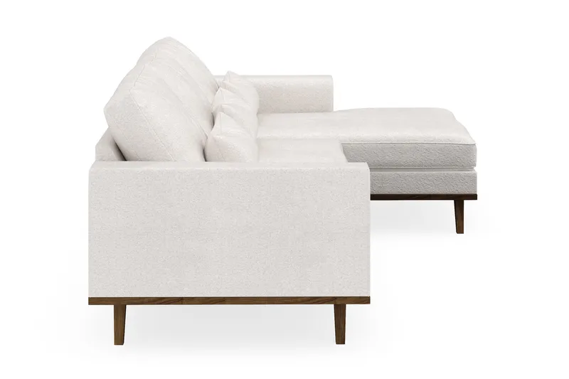 Copenhagen 4-istuttava Oikeakätinen L-muotoinen Divaanisohva Bouclélla - Valkoinen - Huonekalut - Sohva - Divaanisohva
