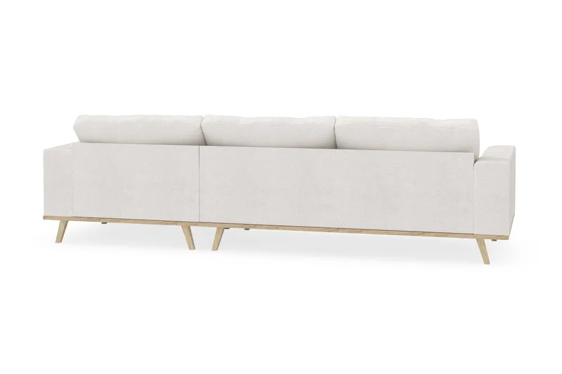 Copenhagen 4-istuttava Oikeakätinen L-muotoinen Divaanisohva Bouclélla - Valkoinen - Huonekalut - Sohva - Divaanisohva