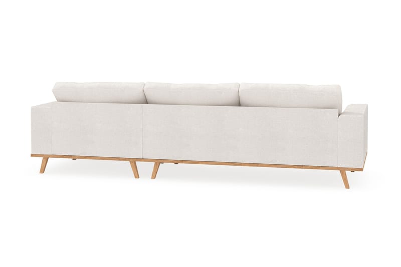 Copenhagen 4-istuttava Oikeakätinen L-muotoinen Divaanisohva Bouclélla - Valkoinen - Huonekalut - Sohva - Divaanisohva