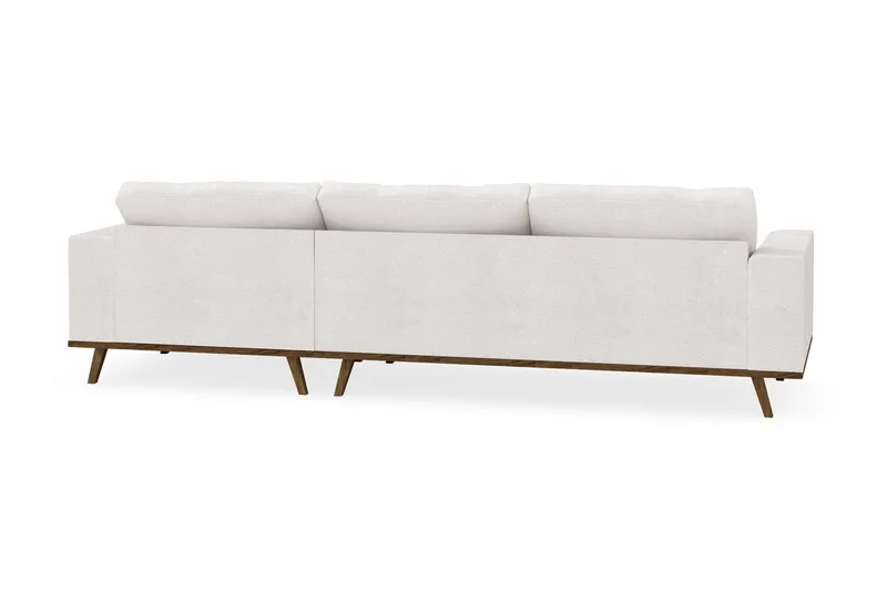 Copenhagen 4-istuttava Oikeakätinen L-muotoinen Divaanisohva Bouclélla - Valkoinen - Huonekalut - Sohva - Divaanisohva