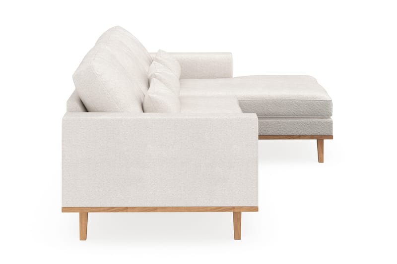 Copenhagen 4-istuttava Oikeakätinen L-muotoinen Divaanisohva Bouclélla - Valkoinen - Huonekalut - Sohva - Divaanisohva