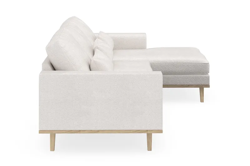 Copenhagen 4-istuttava Oikeakätinen L-muotoinen Divaanisohva Bouclélla - Valkoinen - Huonekalut - Sohva - Divaanisohva