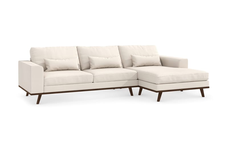 Copenhagen 4-istuttava Oikeakätinen L-muotoinen Divaanisohva Kankaalla - Beige - Huonekalut - Sohva - Divaanisohva