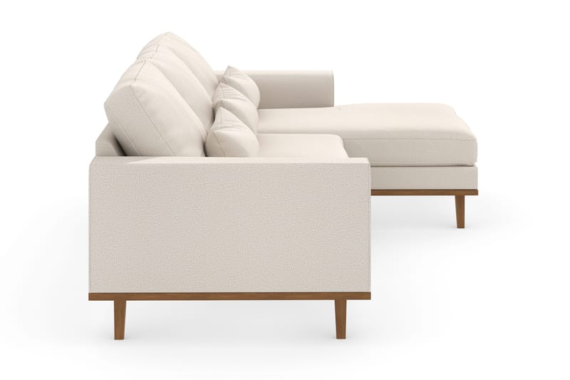 Copenhagen 4-istuttava Oikeakätinen L-muotoinen Divaanisohva Kankaalla - Beige - Huonekalut - Sohva - Divaanisohva