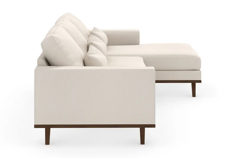 Copenhagen 4-istuttava Oikeakätinen L-muotoinen Divaanisohva Kankaalla - Beige - Huonekalut - Sohva - Divaanisohva