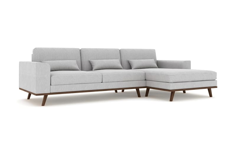 Copenhagen 4-istuttava Oikeakätinen L-muotoinen Divaanisohva Kankaalla - Harmaa - Huonekalut - Sohva - Divaanisohva