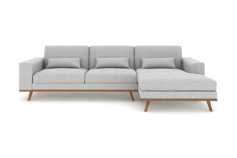 Copenhagen 4-istuttava Oikeakätinen L-muotoinen Divaanisohva Kankaalla - Harmaa - Huonekalut - Sohva - Divaanisohva