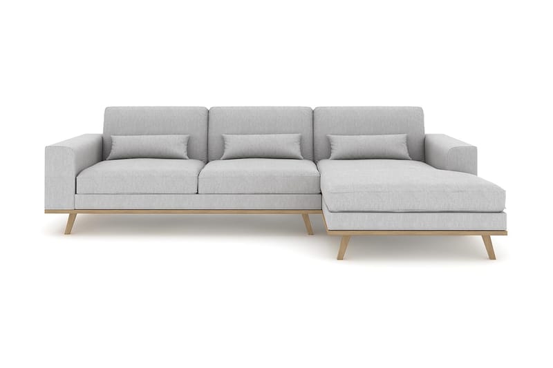 Copenhagen 4-istuttava Oikeakätinen L-muotoinen Divaanisohva Kankaalla - Harmaa - Huonekalut - Sohva - Divaanisohva