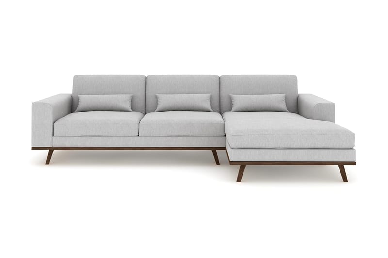 Copenhagen 4-istuttava Oikeakätinen L-muotoinen Divaanisohva Kankaalla - Harmaa - Huonekalut - Sohva - Divaanisohva
