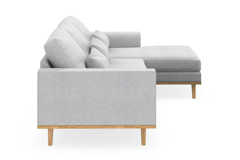 Copenhagen 4-istuttava Oikeakätinen L-muotoinen Divaanisohva Kankaalla - Vaaleanharmaa - Huonekalut - Sohva - Divaanisohva