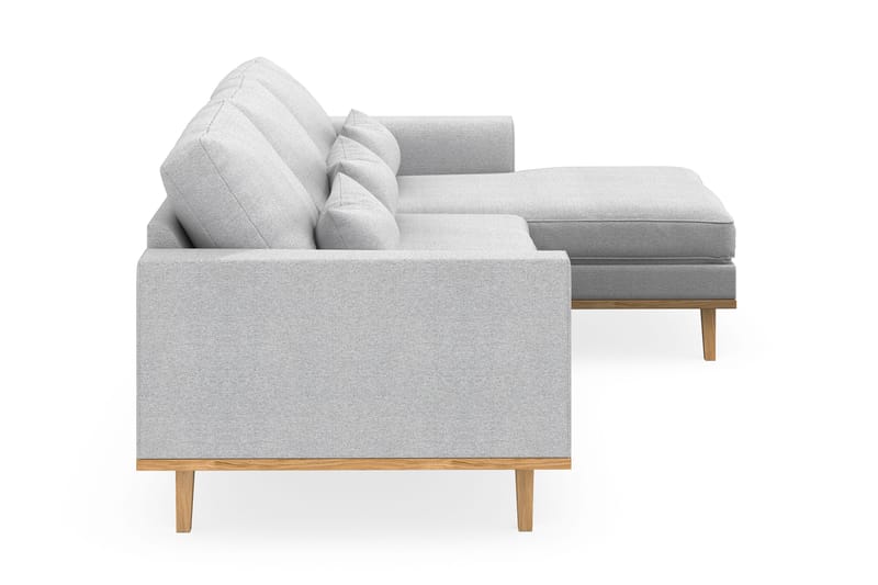 Copenhagen 4-istuttava Oikeakätinen L-muotoinen Divaanisohva Kankaalla - Vaaleanharmaa - Huonekalut - Sohva - Divaanisohva