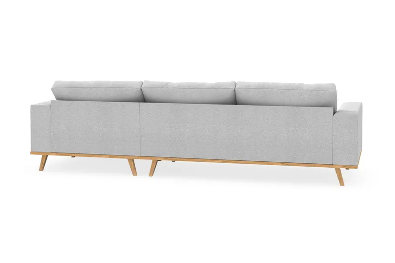 Copenhagen 4-istuttava Oikeakätinen L-muotoinen Divaanisohva Kankaalla - Vaaleanharmaa - Huonekalut - Sohva - Divaanisohva
