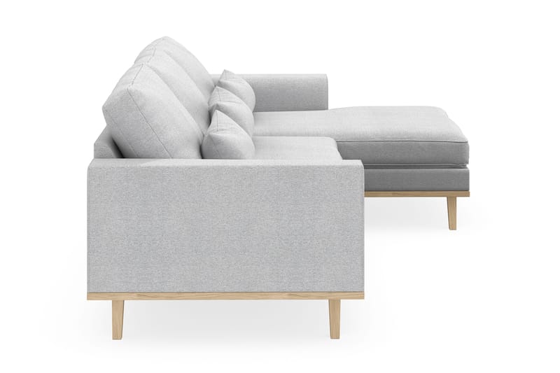 Copenhagen 4-istuttava Oikeakätinen L-muotoinen Divaanisohva Kankaalla - Vaaleanharmaa - Huonekalut - Sohva - Divaanisohva