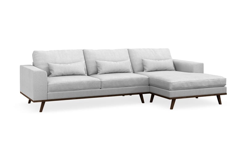 Copenhagen 4-istuttava Oikeakätinen L-muotoinen Divaanisohva Kankaalla - Vaaleanharmaa - Huonekalut - Sohva - Divaanisohva