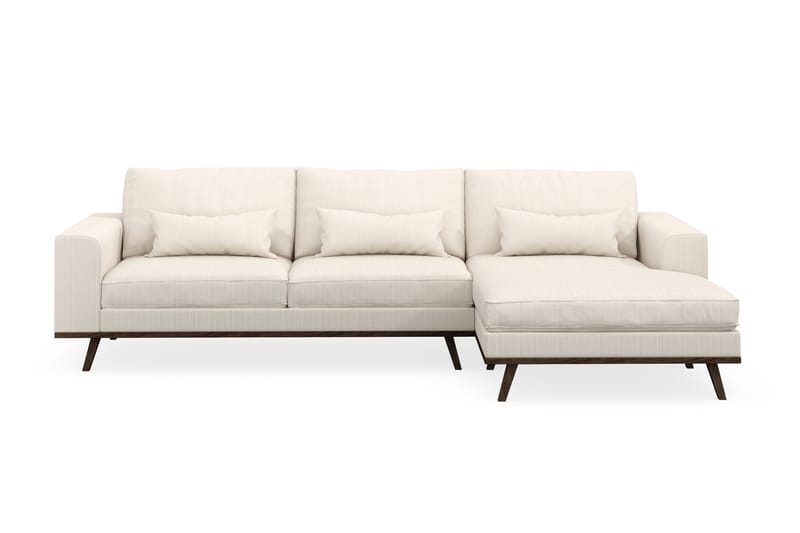 Copenhagen 4-istuttava Oikeakätinen L-muotoinen Divaanisohva Manchester-kankaalla - Beige - Huonekalut - Sohva - Divaanisohva