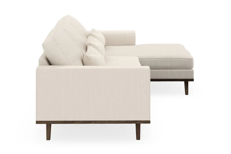 Copenhagen 4-istuttava Oikeakätinen L-muotoinen Divaanisohva Manchester-kankaalla - Beige - Huonekalut - Sohva - Divaanisohva