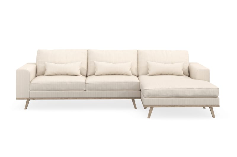 Copenhagen 4-istuttava Oikeakätinen L-muotoinen Divaanisohva Manchester-kankaalla - Beige - Huonekalut - Sohva - Divaanisohva