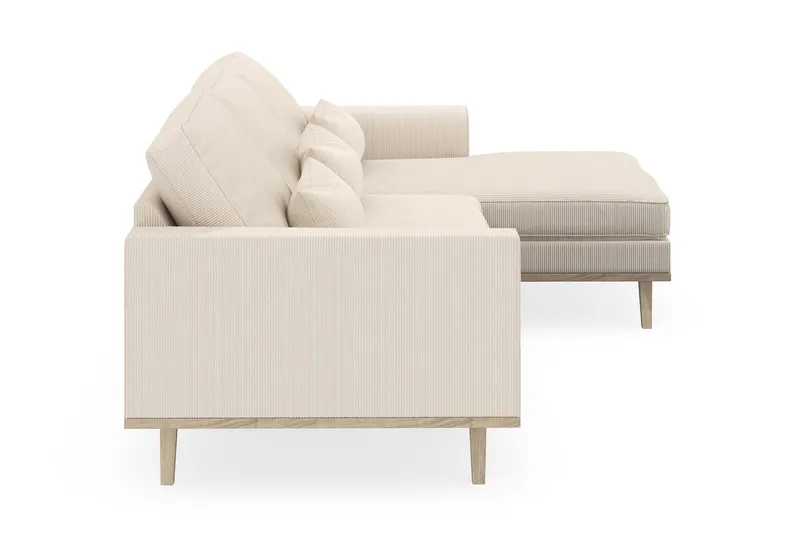 Copenhagen 4-istuttava Oikeakätinen L-muotoinen Divaanisohva Manchester-kankaalla - Beige - Huonekalut - Sohva - Divaanisohva