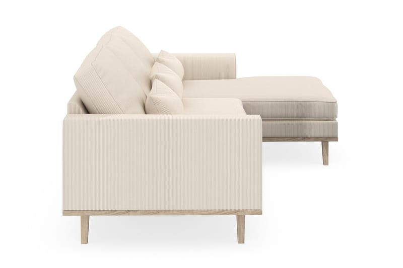 Copenhagen 4-istuttava Oikeakätinen L-muotoinen Divaanisohva Manchester-kankaalla - Beige - Huonekalut - Sohva - Divaanisohva