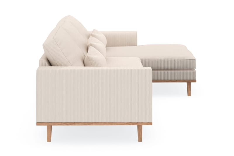 Copenhagen 4-istuttava Oikeakätinen L-muotoinen Divaanisohva Manchester-kankaalla - Beige - Huonekalut - Sohva - Divaanisohva