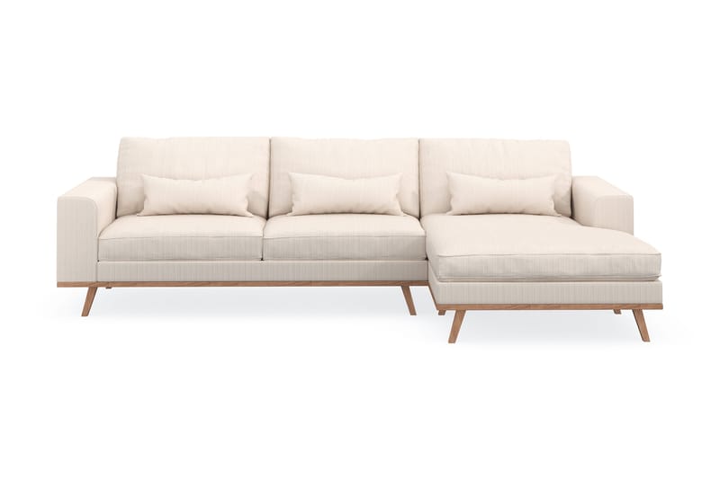 Copenhagen 4-istuttava Oikeakätinen L-muotoinen Divaanisohva Manchester-kankaalla - Beige - Huonekalut - Sohva - Divaanisohva