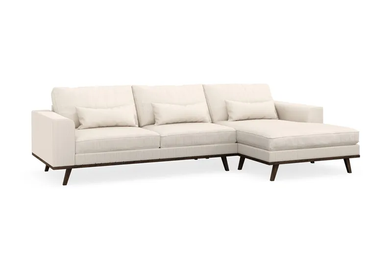 Copenhagen 4-istuttava Oikeakätinen L-muotoinen Divaanisohva Manchester-kankaalla - Beige - Huonekalut - Sohva - Divaanisohva