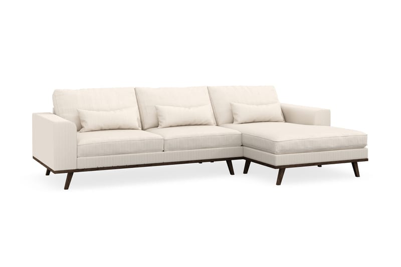 Copenhagen 4-istuttava Oikeakätinen L-muotoinen Divaanisohva Manchester-kankaalla - Beige - Huonekalut - Sohva - Divaanisohva