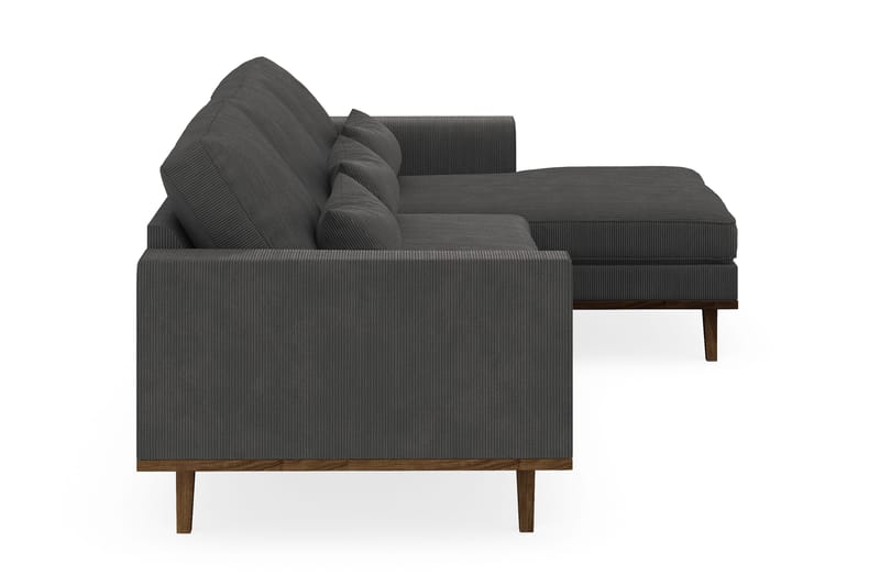 Copenhagen 4-istuttava Oikeakätinen L-muotoinen Divaanisohva Manchester-kankaalla - Tummanharmaa - Huonekalut - Sohva - Divaanisohva