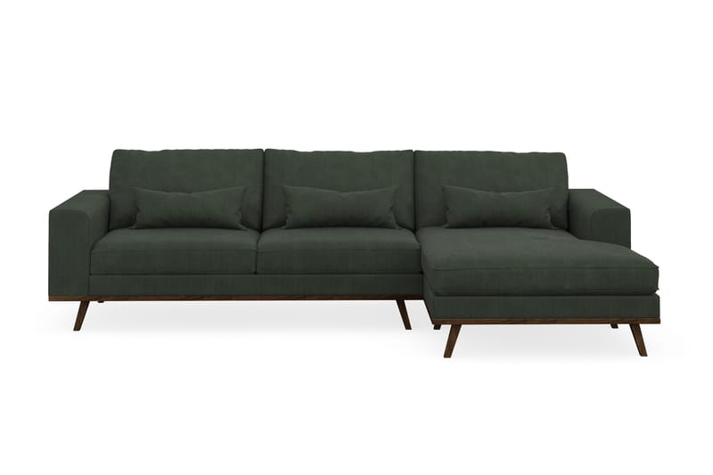 Copenhagen 4-istuttava Oikeakätinen L-muotoinen Divaanisohva Manchester-kankaalla - Tummanvihreä - Huonekalut - Sohva - Divaanisohva