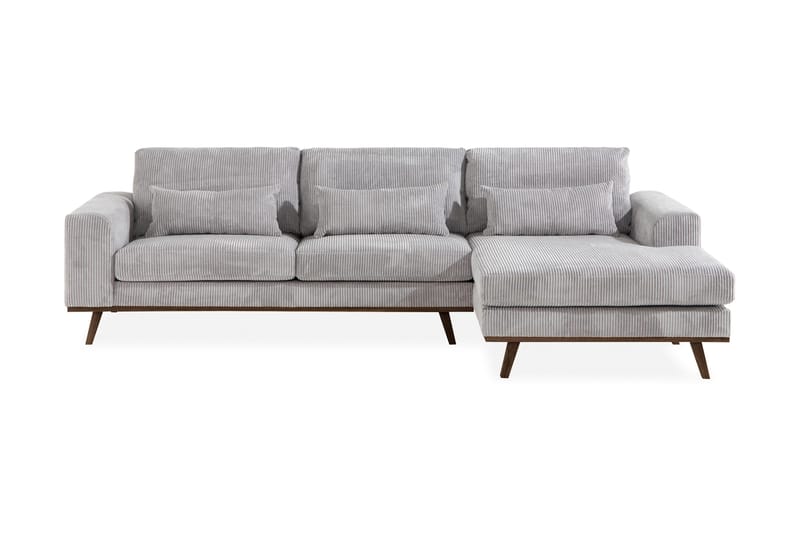 Copenhagen 4-istuttava Oikeakätinen L-muotoinen Divaanisohva Manchester-kankaalla - Vaaleanharmaa - Huonekalut - Sohva - Divaanisohva