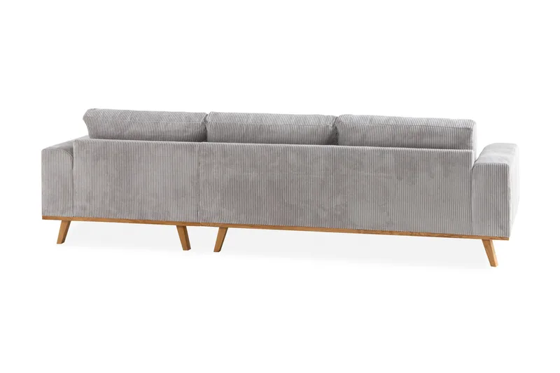 Copenhagen 4-istuttava Oikeakätinen L-muotoinen Divaanisohva Manchester-kankaalla - Vaaleanharmaa - Huonekalut - Sohva - Divaanisohva