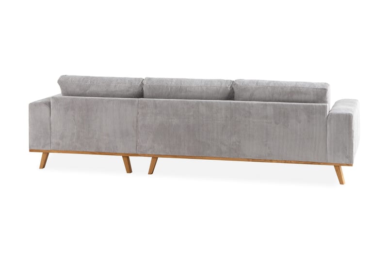 Copenhagen 4-istuttava Oikeakätinen L-muotoinen Divaanisohva Manchester-kankaalla - Vaaleanharmaa - Huonekalut - Sohva - Divaanisohva