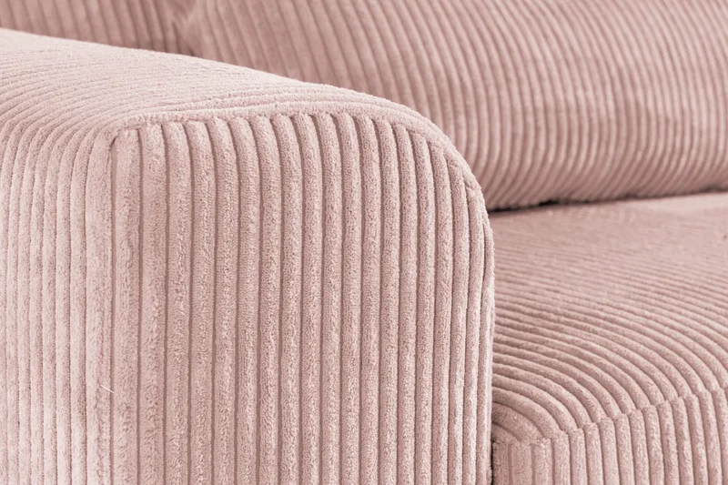 Copenhagen 4-istuttava Oikeakätinen L-muotoinen Divaanisohva Manchester-kankaalla - Vaaleanpunainen - Huonekalut - Sohva - Divaanisohva