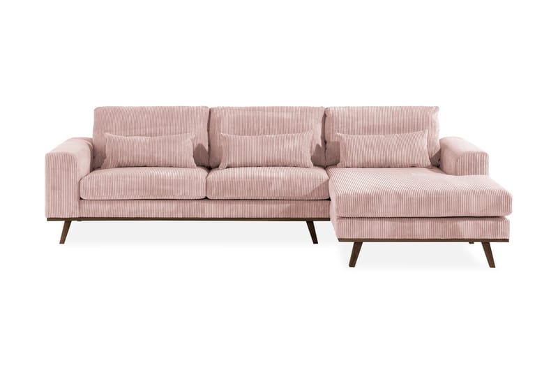 Copenhagen 4-istuttava Oikeakätinen L-muotoinen Divaanisohva Manchester-kankaalla - Vaaleanpunainen - Huonekalut - Sohva - Divaanisohva