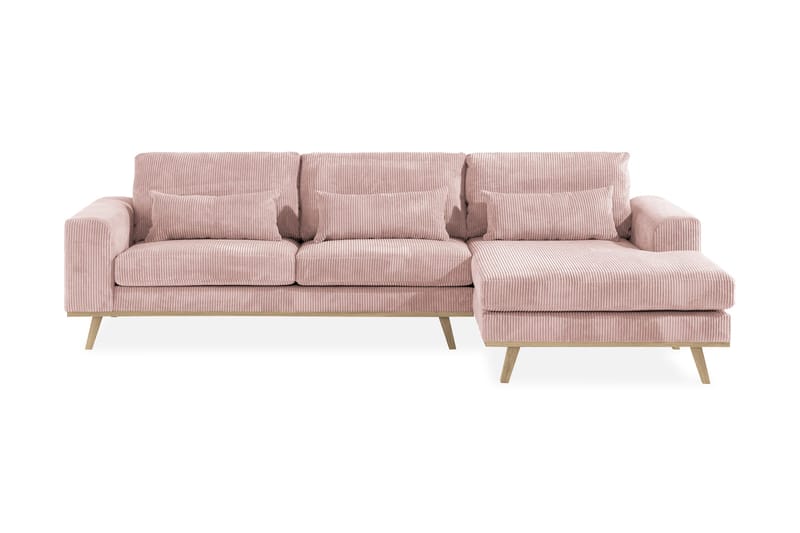 Copenhagen 4-istuttava Oikeakätinen L-muotoinen Divaanisohva Manchester-kankaalla - Vaaleanpunainen - Huonekalut - Sohva - Divaanisohva