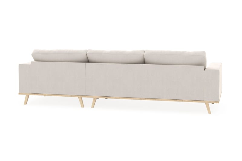 Copenhagen 4-istuttava Oikeakätinen L-muotoinen Divaanisohva Sametilla - Kermanvalkoinen - Huonekalut - Sohva - Divaanisohva