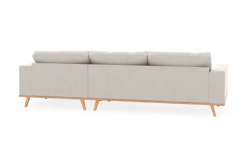 Copenhagen 4-istuttava Oikeakätinen L-muotoinen Divaanisohva Sametilla - Kermanvalkoinen - Huonekalut - Sohva - Divaanisohva