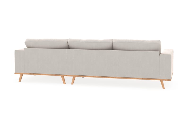 Copenhagen 4-istuttava Oikeakätinen L-muotoinen Divaanisohva Sametilla - Kermanvalkoinen - Huonekalut - Sohva - Divaanisohva