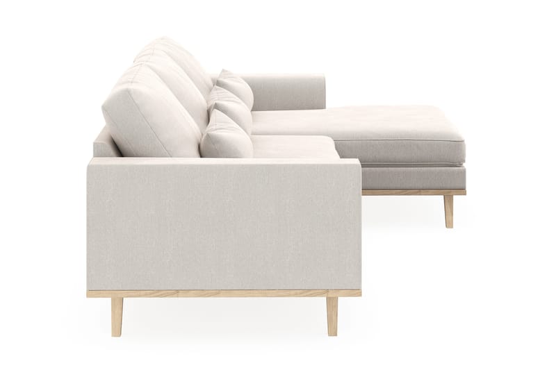 Copenhagen 4-istuttava Oikeakätinen L-muotoinen Divaanisohva Sametilla - Kermanvalkoinen - Huonekalut - Sohva - Divaanisohva
