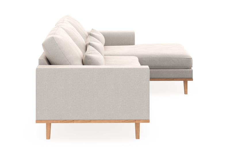 Copenhagen 4-istuttava Oikeakätinen L-muotoinen Divaanisohva Sametilla - Kermanvalkoinen - Huonekalut - Sohva - Divaanisohva