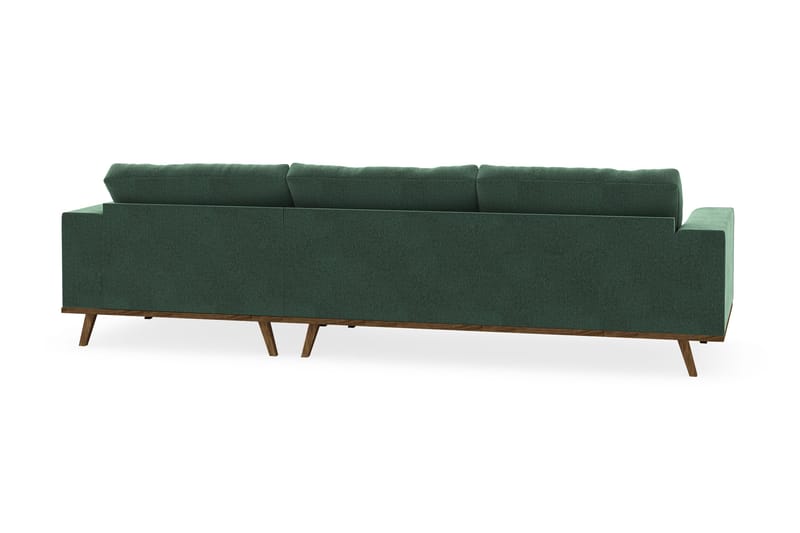 Copenhagen 4-istuttava Oikeakätinen L-muotoinen Divaanisohva Sametilla - Tummanvihreä - Huonekalut - Sohva - Divaanisohva
