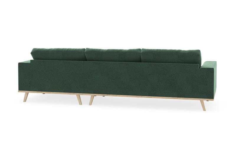 Copenhagen 4-istuttava Oikeakätinen L-muotoinen Divaanisohva Sametilla - Tummanvihreä - Huonekalut - Sohva - Divaanisohva