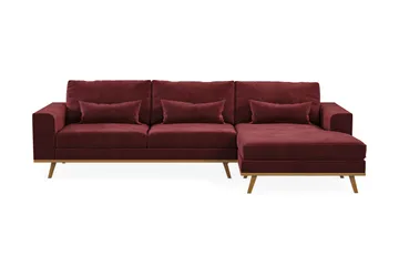 Copenhagen 4-istuttava Oikeakätinen L-muotoinen Divaanisohva Sametilla