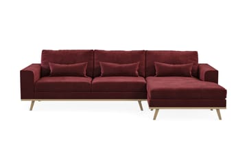 Copenhagen 4-istuttava Oikeakätinen L-muotoinen Divaanisohva Sametilla