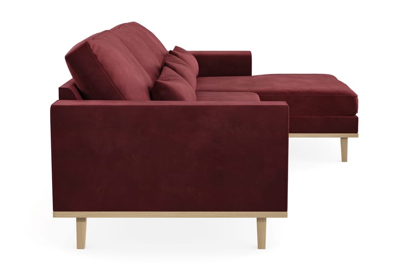 Copenhagen 4-istuttava Oikeakätinen L-muotoinen Divaanisohva Sametilla - Violetti - Huonekalut - Sohva - Divaanisohva