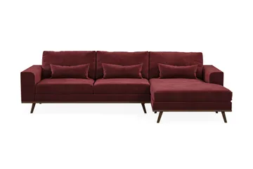 Copenhagen 4-istuttava Oikeakätinen L-muotoinen Divaanisohva Sametilla