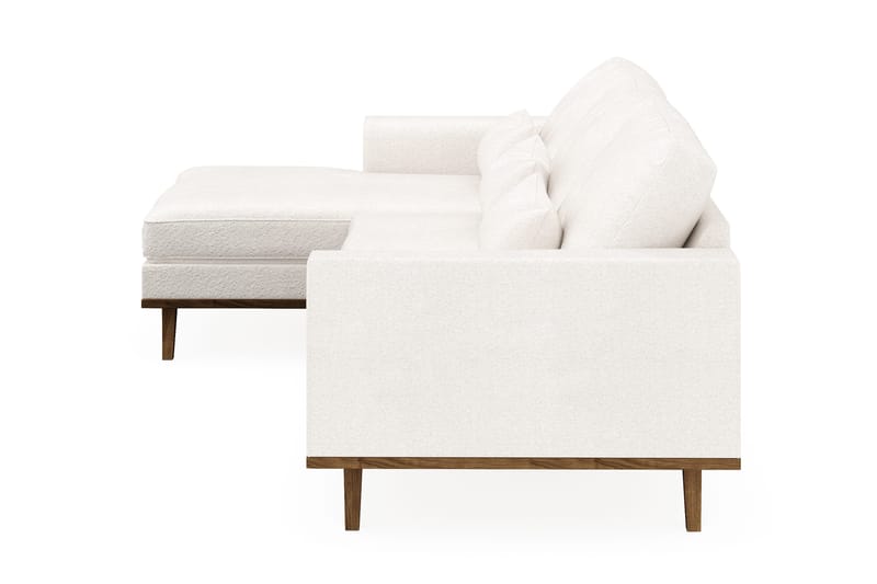 Copenhagen 4-istuttava Vasenkätinen L-muotoinen Divaanisohva Bouclélla - Valkoinen - Huonekalut - Sohva - Divaanisohva
