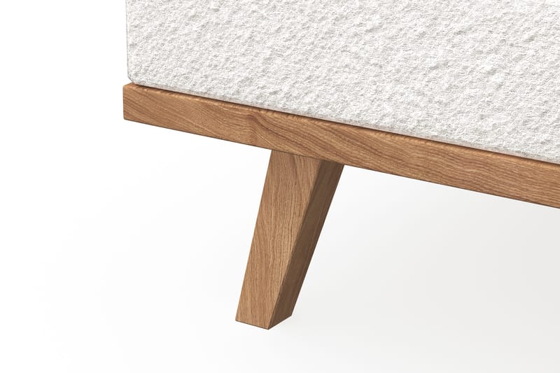 Copenhagen 4-istuttava Vasenkätinen L-muotoinen Divaanisohva Bouclélla - Valkoinen - Huonekalut - Sohva - Divaanisohva