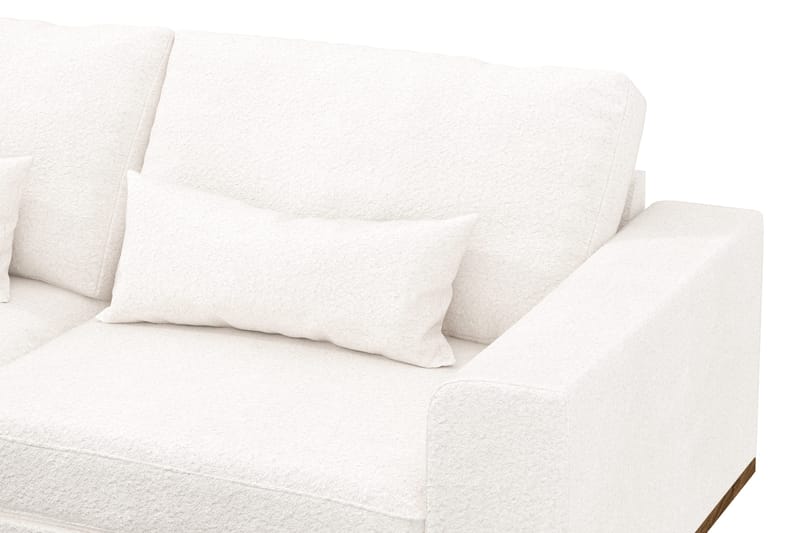 Copenhagen 4-istuttava Vasenkätinen L-muotoinen Divaanisohva Bouclélla - Valkoinen - Huonekalut - Sohva - Divaanisohva